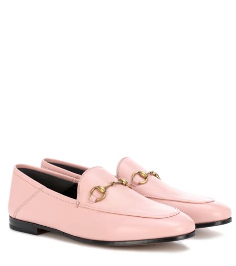 gucci pink horsebit loafers